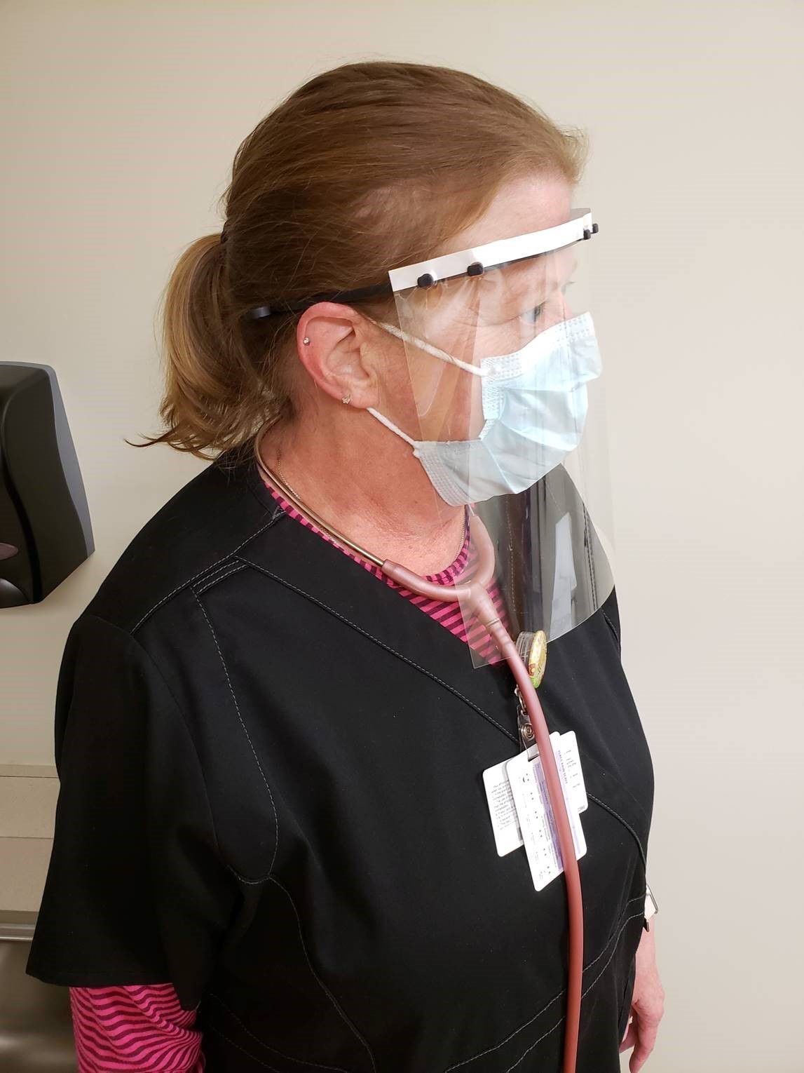 Weiler employees manufacturing face shields for KHC